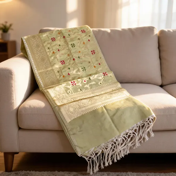 Multicolor_Banarasi_Silk_Minakari_Zari_Woven_Tassels_Dupatta_For_Women
