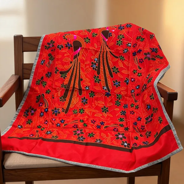 Red_Chanderi_Silk_Kantha_Work_Dupatta_For_Women