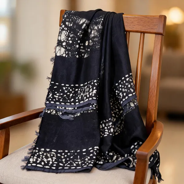 Black_Chanderi_Silk_Batik_Zari_Border_Dupatta_For_Women
