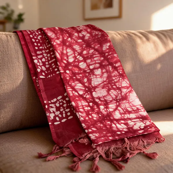 Red_Chanderi_Silk_Batik_Zari_Border_Dupatta_For_Women