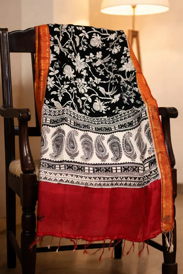 Multicolor_Chennur_Silk_Kalamkari_Dupatta_For_Women