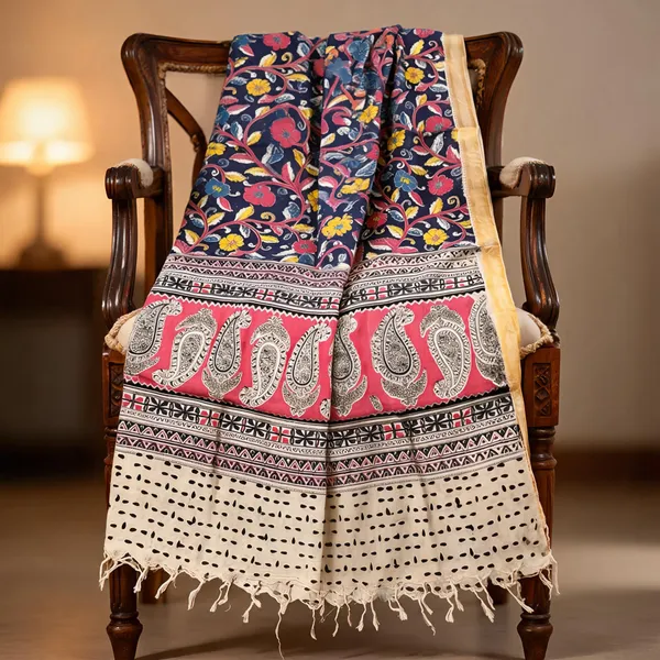 Multicolor_Chennur_Silk_Kalamkari_Dupatta_For_Women