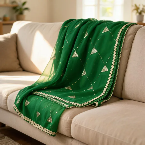 Green_Chiffon_Sequins_Gota_Lace_Dupatta_For_Women
