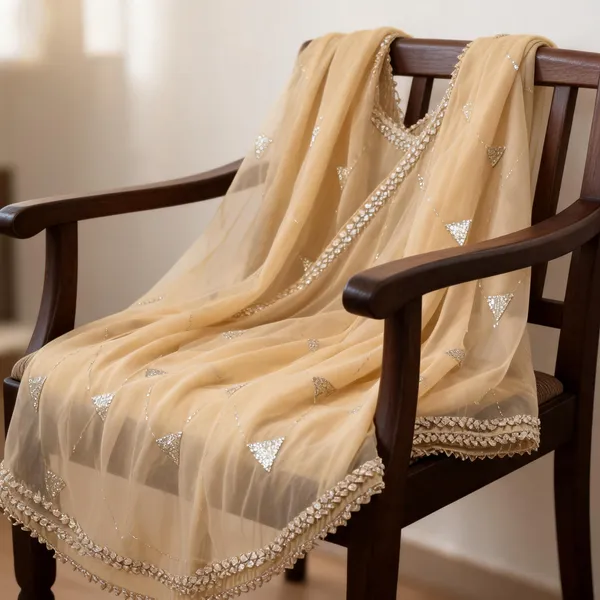 Golden_Chiffon_Sequins_Gota_Lace_Dupatta_For_Women