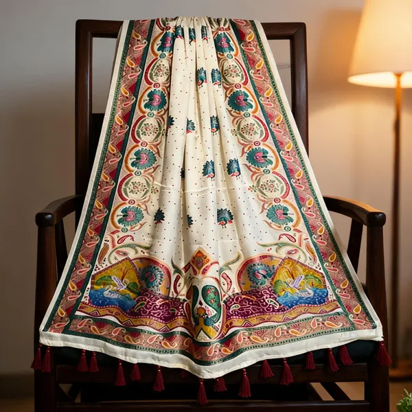 White_Gajji_Silk_Position_Work_Dupatta_For_Women