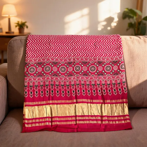 Multicolor_Gajji_Silk_Ajrakh_Leheriya_Printed_Dupatta_For_Women