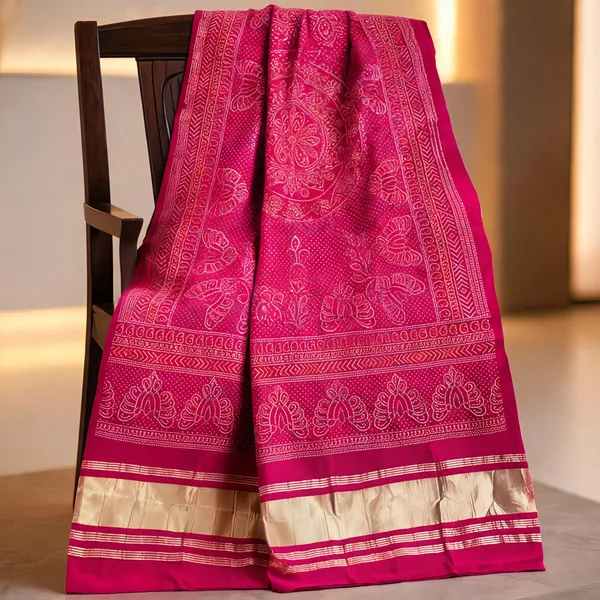 Multicolor_Gajji_Silk_Bandhani_Print_Lagdi_Patta_Dupatta_For_Women