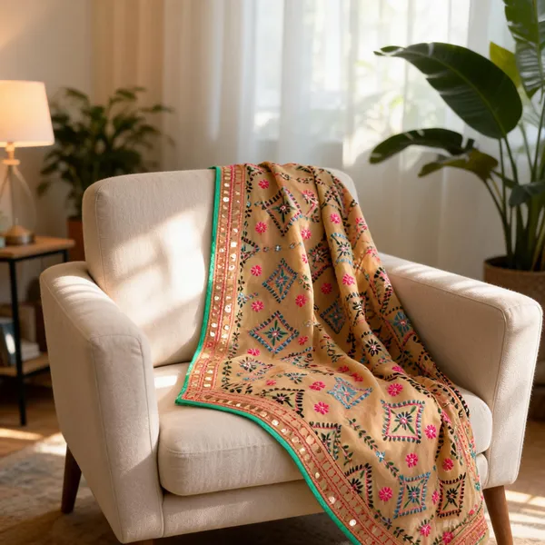Mustard_Georgette_Phulkari_Dupatta_For_Women