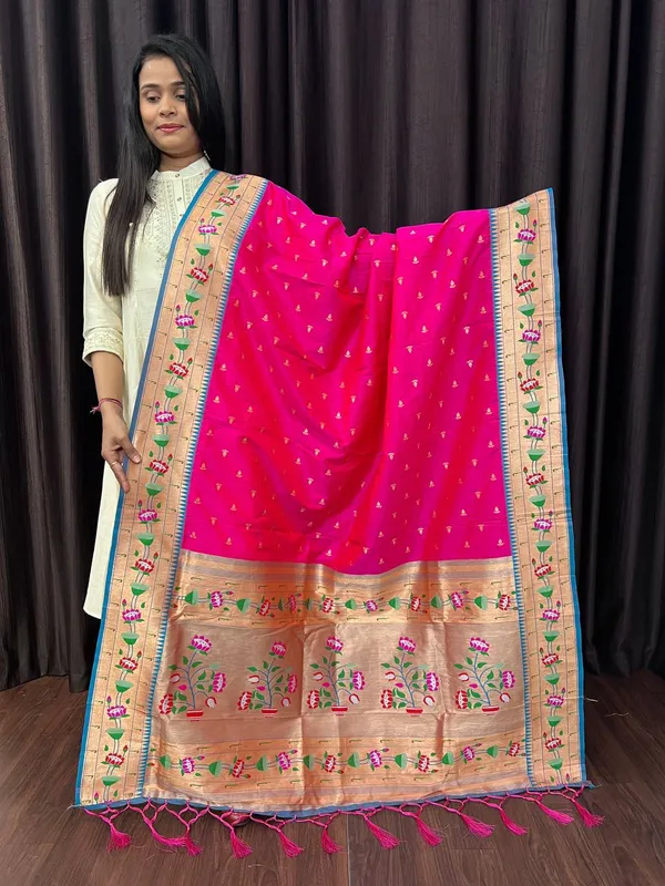 Multicolor_Silk_Designer_Dupatta_For_Women
