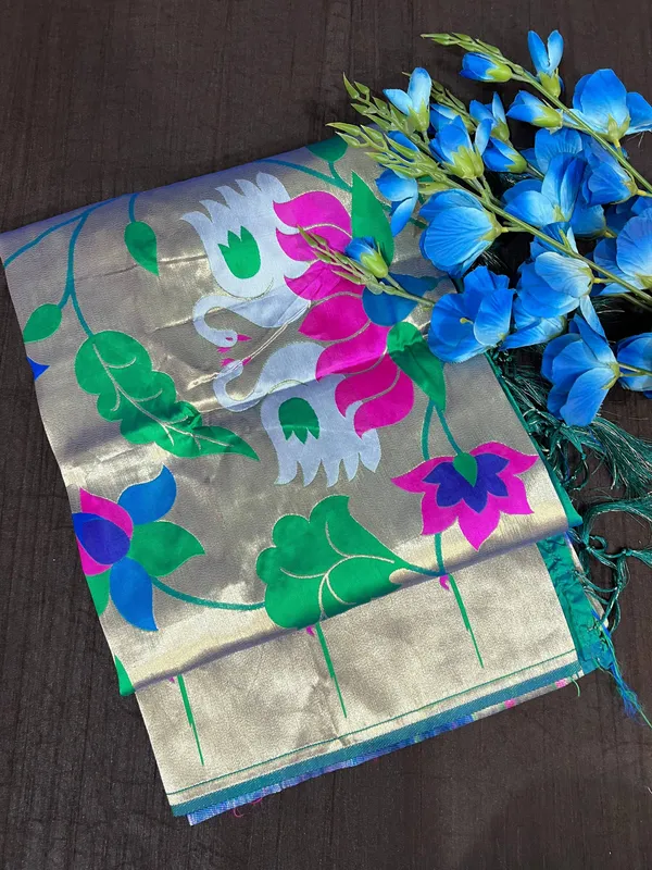 Blue_Silk_Designer_Dupatta_For_Women