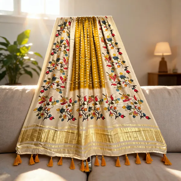Yellow_Modal_Silk_Floral_Bandhani_Print_Dupatta_For_Women