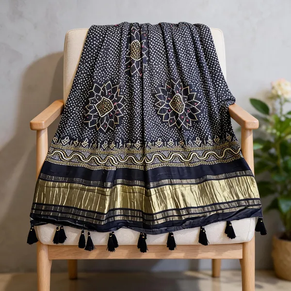 Violet_Modal_Silk_Bandhani_Print_Handwork_Dupatta_For_Women