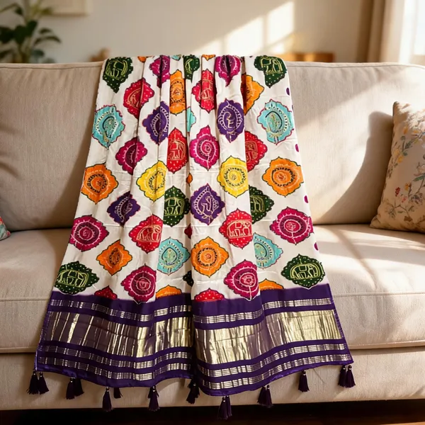Multicolor_Modal_Silk_Elephant_Motif_Bandhani_Print_Dupatta_For_Women