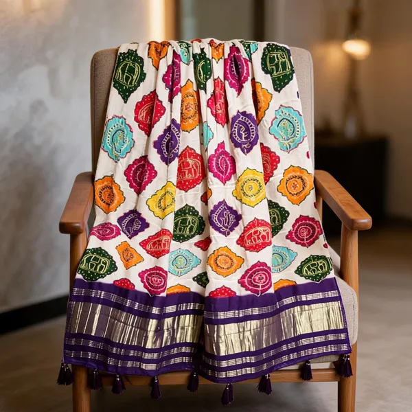 Multicolor_Modal_Silk_Elephant_Motif_Bandhani_Print_Dupatta_For_Women