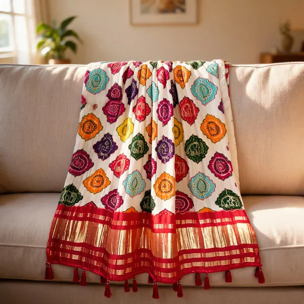 Multicolor_Modal_Silk_Elephant_Motif_Bandhani_Print_Dupatta_For_Women