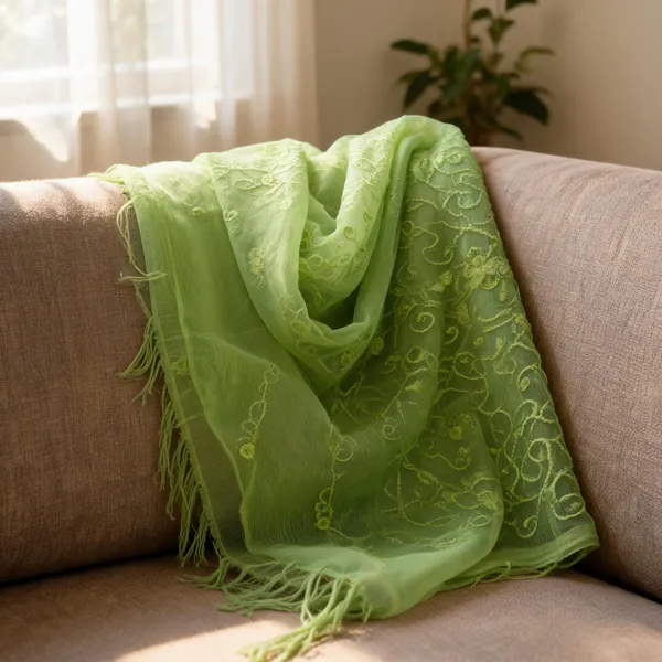 Green_Organza_Embroidered_Lining_Pattern_Dupatta_For_Women