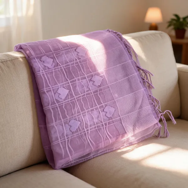 Lilac_Organza_Heart_Self_Design_Dupatta_For_Women