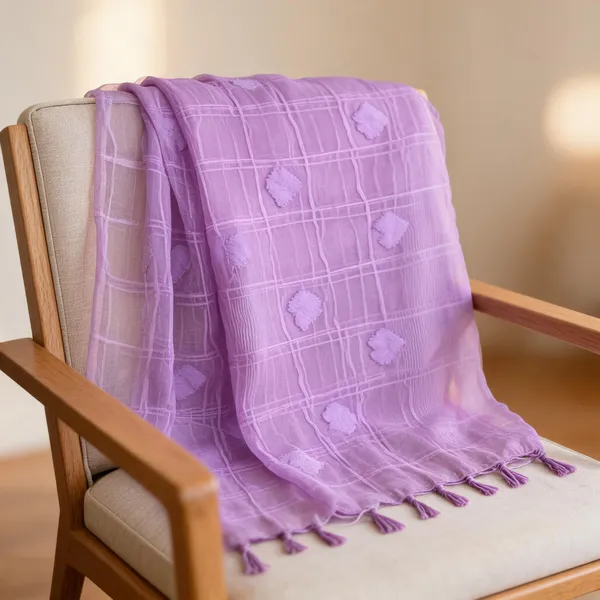 Lilac_Organza_Heart_Self_Design_Dupatta_For_Women