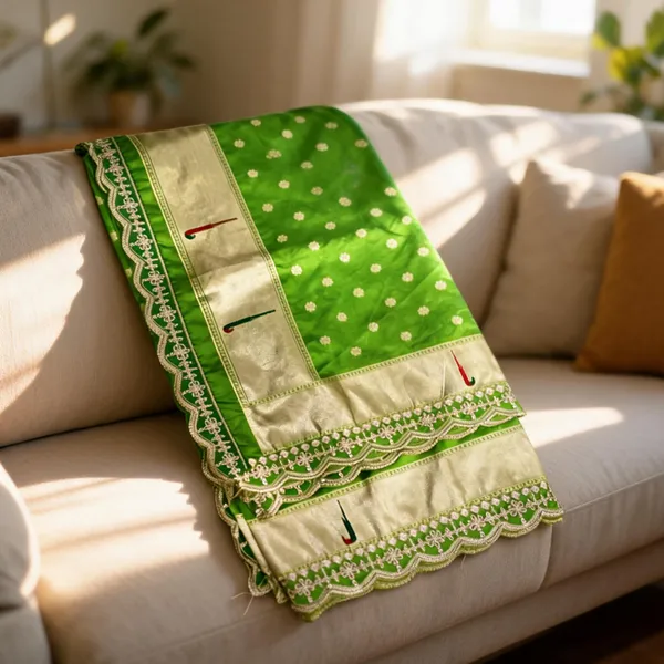 Green_Silk_Paithani_Dola_Muniya_Cutwork_Border_Dupatta_For_Women