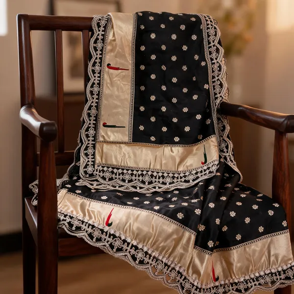 Black_Silk_Paithani_Dola_Muniya_Cutwork_Border_Dupatta_For_Women