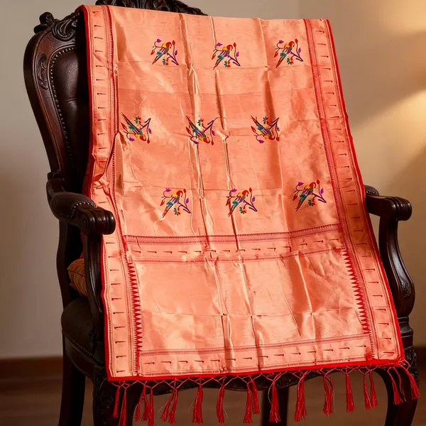 Multicolor_Silk_Full_Zari_Parrot_Pattern_Paithani_Dupatta_For_Women