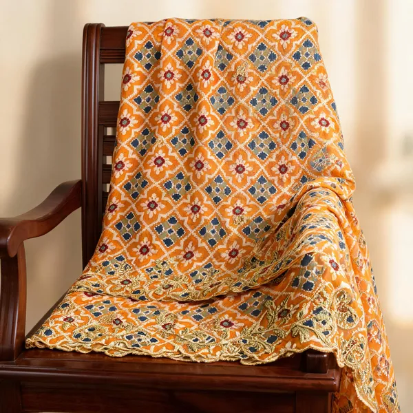 Yellow_Tabby_Silk_Patola_Stone_Cutwork_Embroidery_Dupatta_For_Women