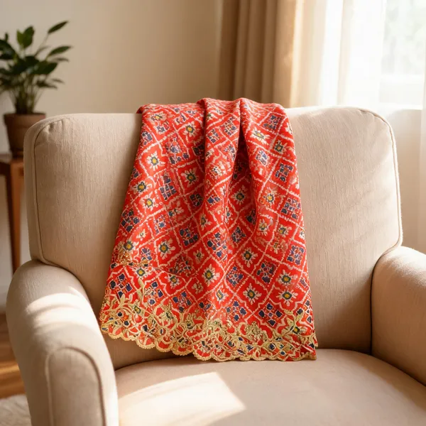 Red_Tabby_Silk_Patola_Stone_Cutwork_Embroidery_Dupatta_For_Women