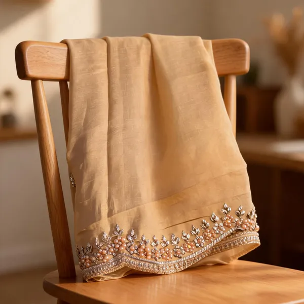 Golden_Silk_Stone_Work_Border_Dupatta_For_Women
