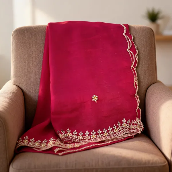 Pink_Silk_Stone_Work_Border_Dupatta_For_Women