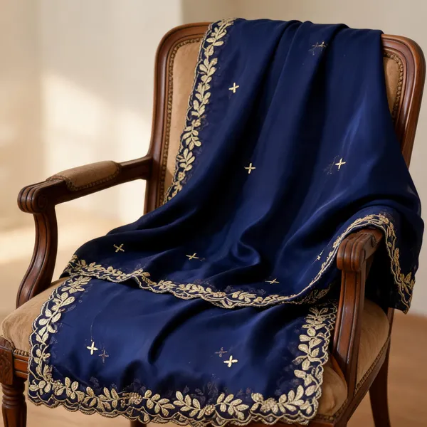 Violet_Silk_Four-Side_Border_Dupatta_For_Women