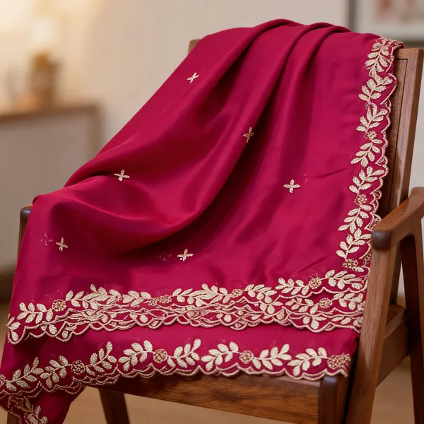 Pink_Silk_Four-Side_Border_Dupatta_For_Women