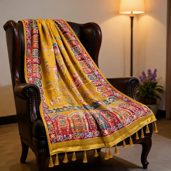 Yellow_Silk_Pashmina_Print_All_Over_Figure_Design_Dupatta_For_Women