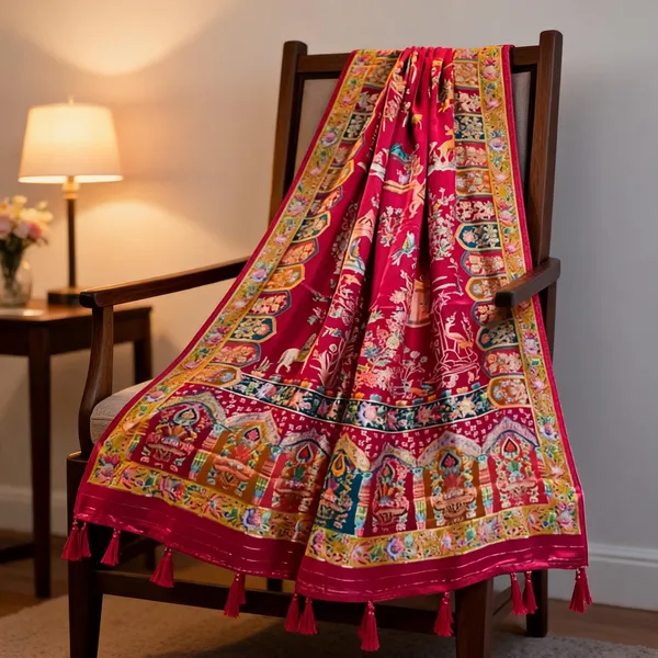 Pink_Silk_Pashmina_Print_All_Over_Figure_Design_Dupatta_For_Women