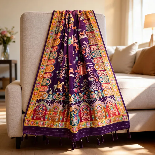Violet_Silk_Pashmina_Print_All_Over_Figure_Design_Dupatta_For_Women