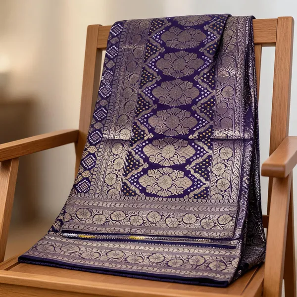 Violet_Viscose_Silk_Bandhani_Zari_Designer_Pallu_Dupatta_For_Women