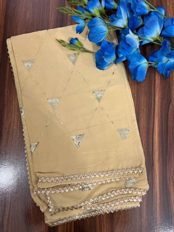 Golden_Chiffon_Sequins_Gota_Lace_Dupatta_For_Women