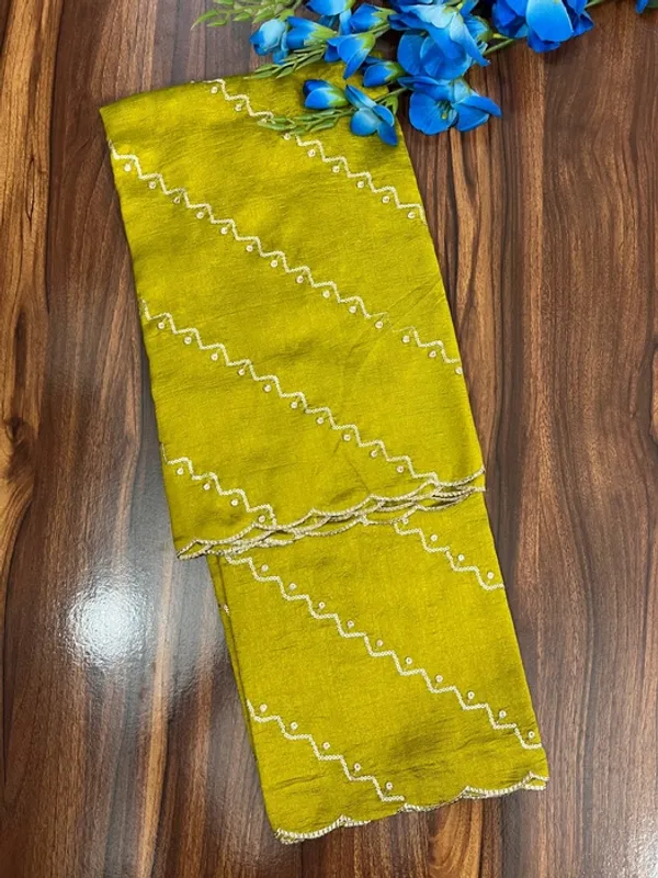 Lemon_Yellow_Vichitra_Silk_Sequin_Scalloped_Border_Dupatta_For_Women
