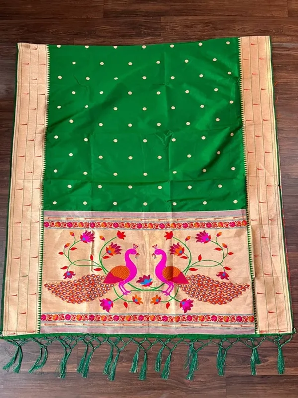 Multicolor_Silk_Paithani_Zari_Peacock_Dupatta_For_Women