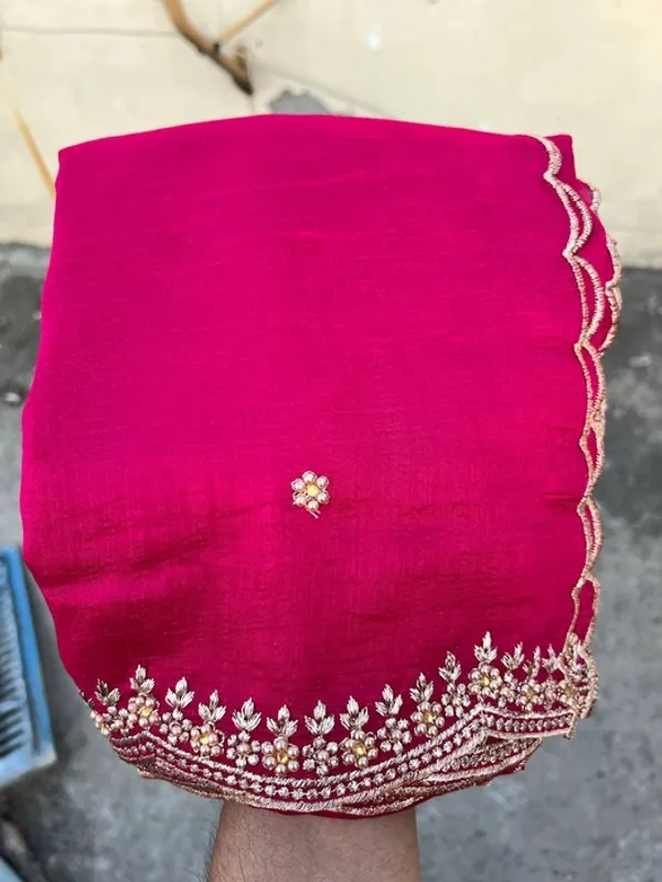 Pink_Silk_Stone_Work_Border_Dupatta_For_Women