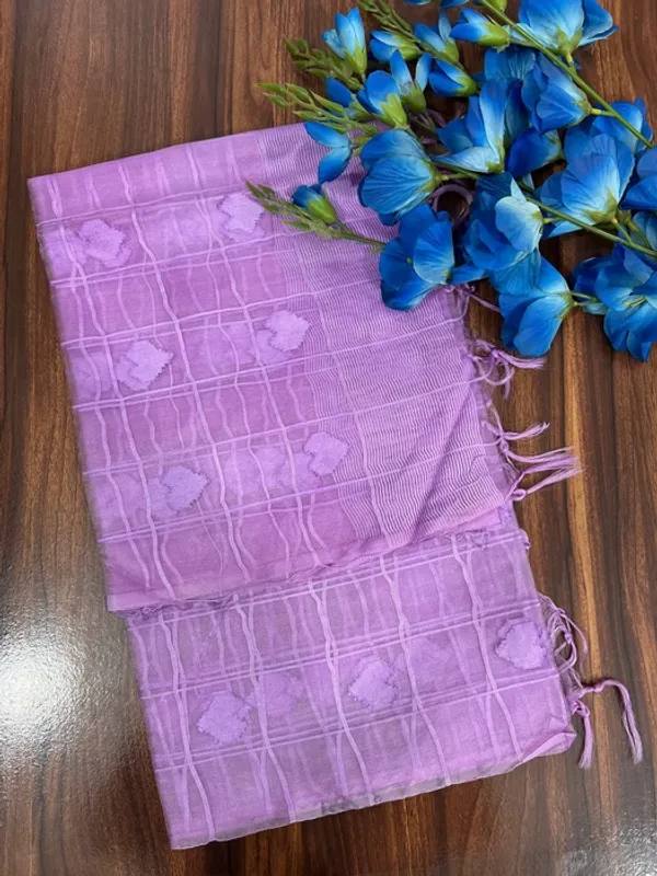 Lilac_Organza_Heart_Self_Design_Dupatta_For_Women