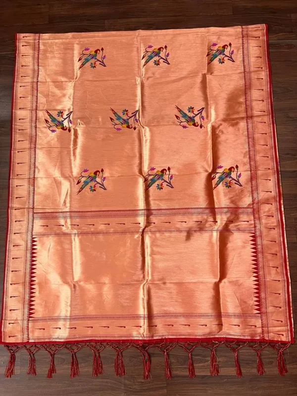 Multicolor_Silk_Full_Zari_Parrot_Pattern_Paithani_Dupatta_For_Women