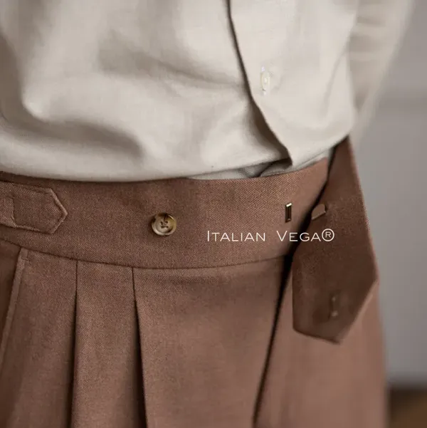 Khaki_Polyester_Signature_Gurkha_Pants_For_Men