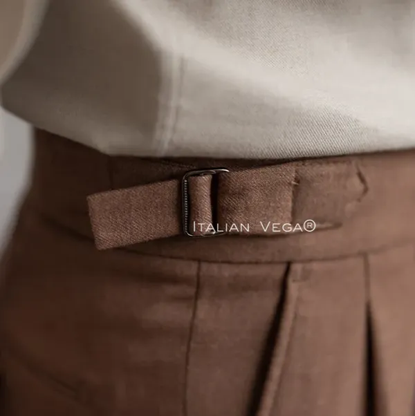 Khaki_Polyester_Signature_Gurkha_Pants_For_Men