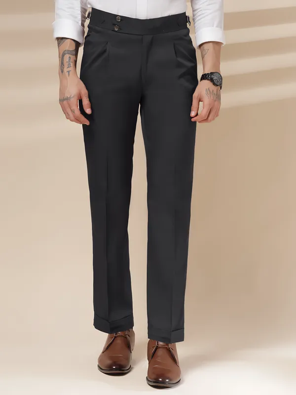 Black_Polyester_Buttoned_Gurkha_Pants_For_Men