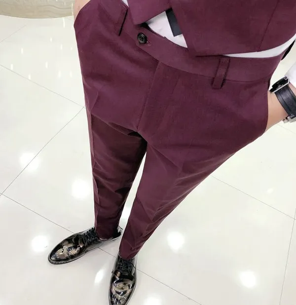 Wine_Cotton_Lycra_Straight_Fit_Formal_Pants_For_Men