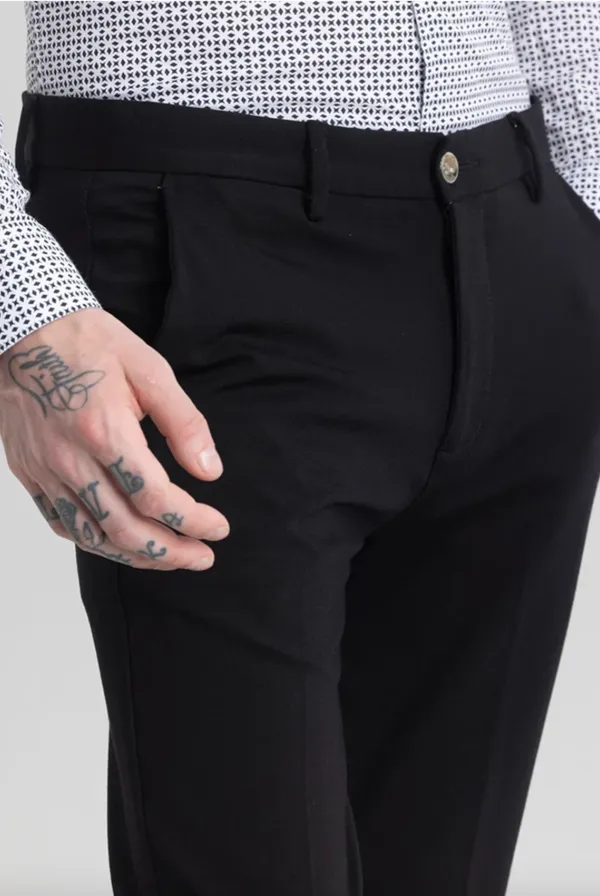 Black_Cotton_Lycra_Slim_Fit_Casual_Trousers_For_Men
