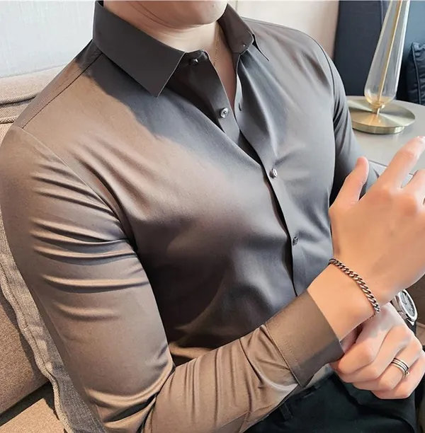 Brown_Satin_Shirt_For_Men