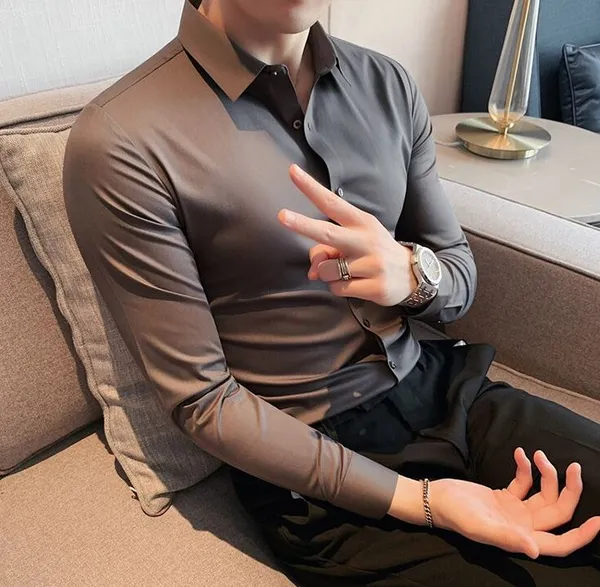Brown_Satin_Shirt_For_Men