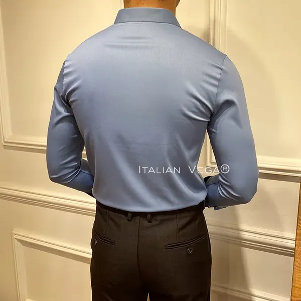 Greyish_Blue_Satin_Slim_Fit_Shirt_For_Men