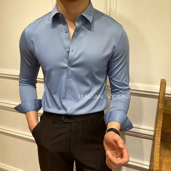 Greyish_Blue_Satin_Slim_Fit_Shirt_For_Men